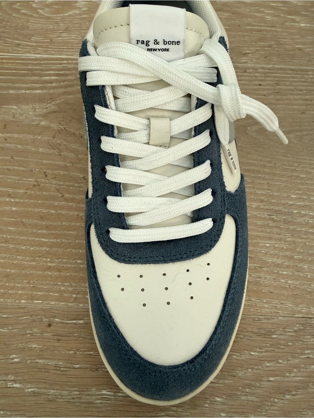 Rag & Bone retro court leather sneakers in Navy and White (limited edition) US 8 - Picture 9 of 15